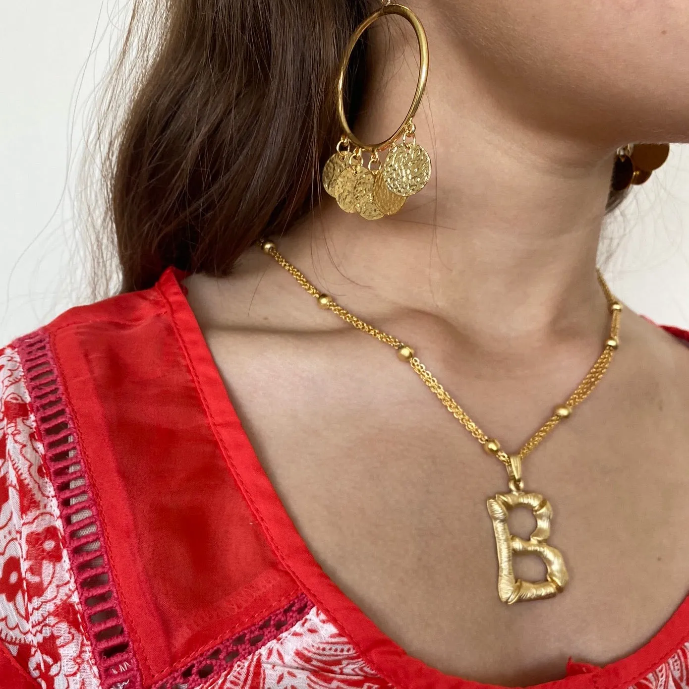BRASS "INITIAL" PERSONALIZED PENDANT MADE IN TURKEY AND #1 TRENDSETTER STYLE