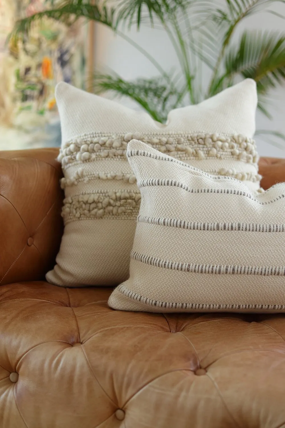 Bubbles Grey Melange Square Pillow