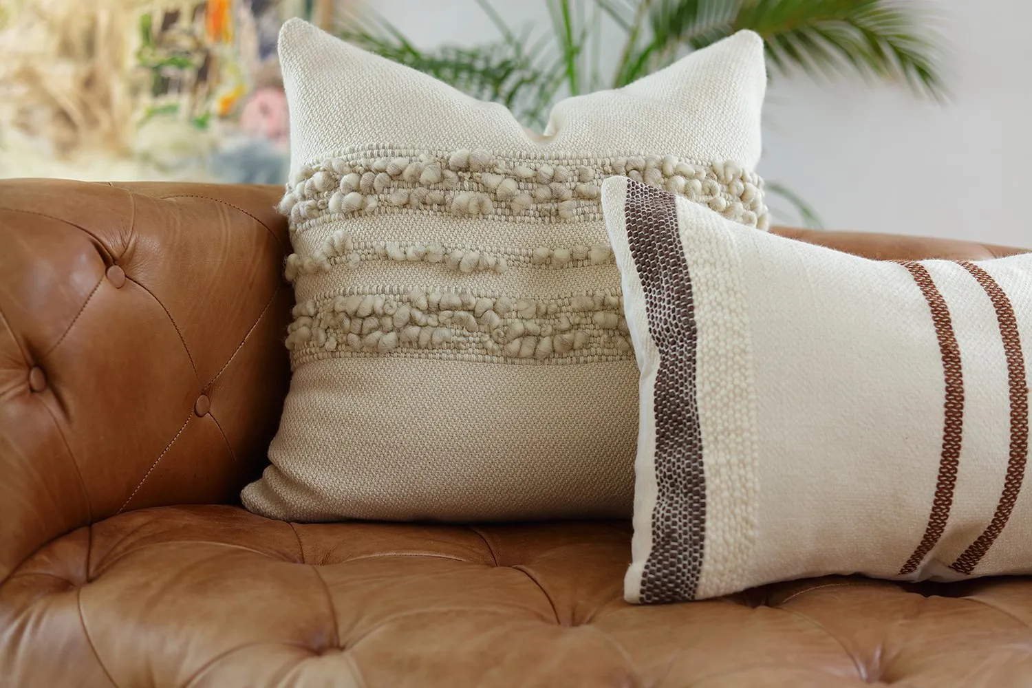 Bubbles Grey Melange Square Pillow
