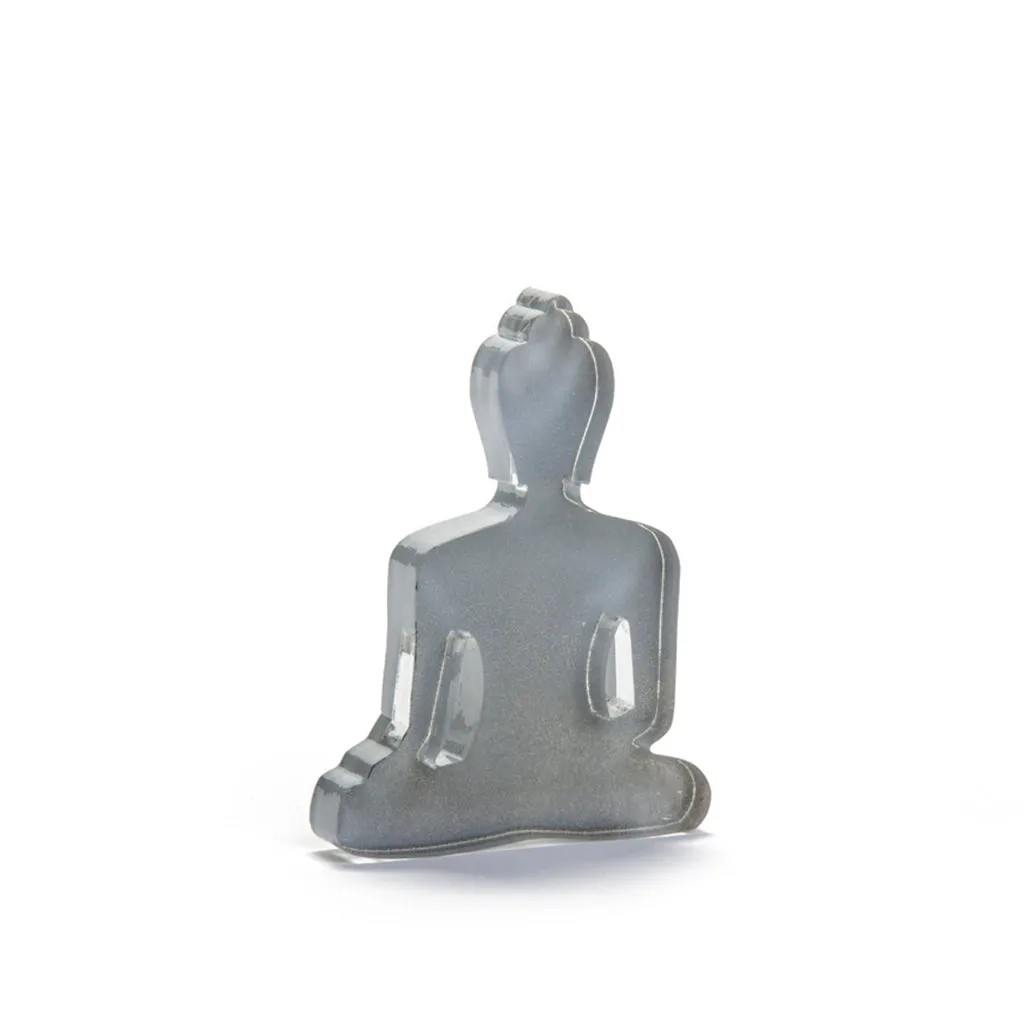 Buddha statue set of 3 - Black, Gray and Orange