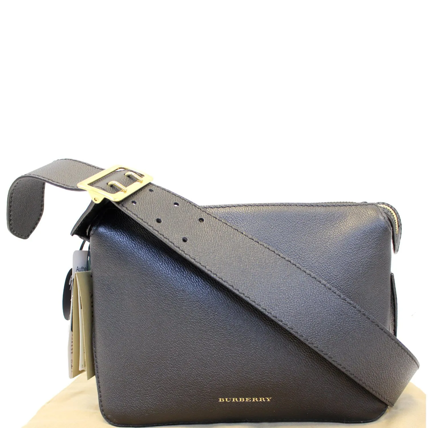 BURBERRY Helmsley House Check Grained Leather Crossbody Bag