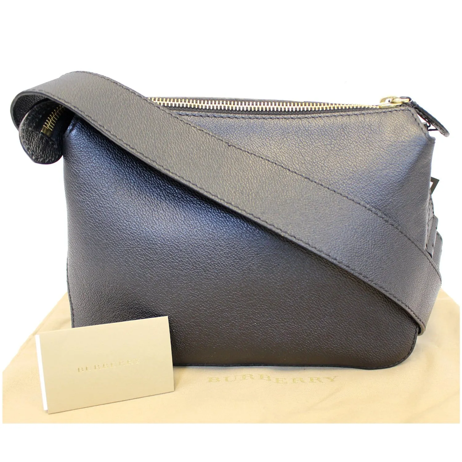 BURBERRY Helmsley House Check Grained Leather Crossbody Bag