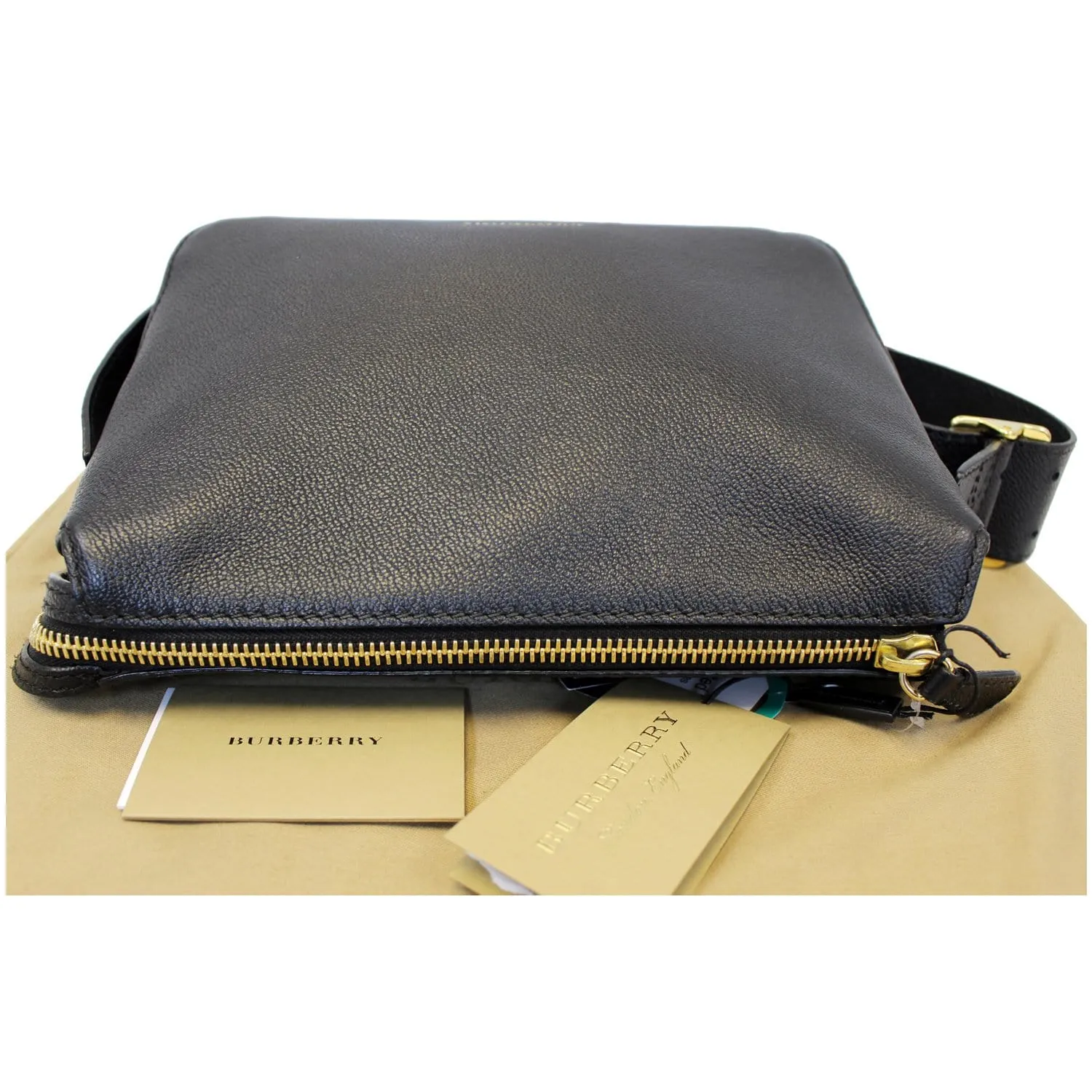BURBERRY Helmsley House Check Grained Leather Crossbody Bag