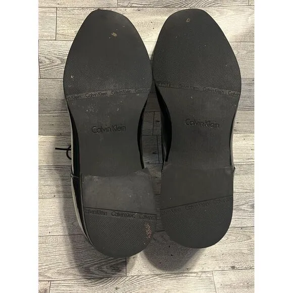 Calvin Klein Mens Black Dress Shoes, Size 13‎