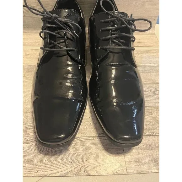 Calvin Klein Mens Black Dress Shoes, Size 13‎