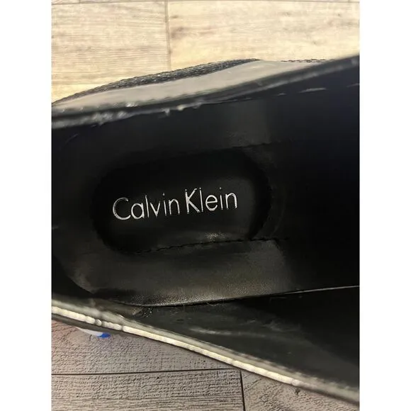 Calvin Klein Mens Black Dress Shoes, Size 13‎