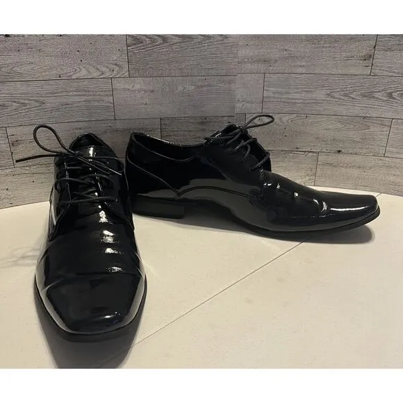 Calvin Klein Mens Black Dress Shoes, Size 13‎