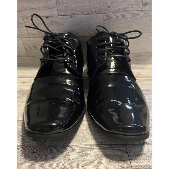 Calvin Klein Mens Black Dress Shoes, Size 13‎