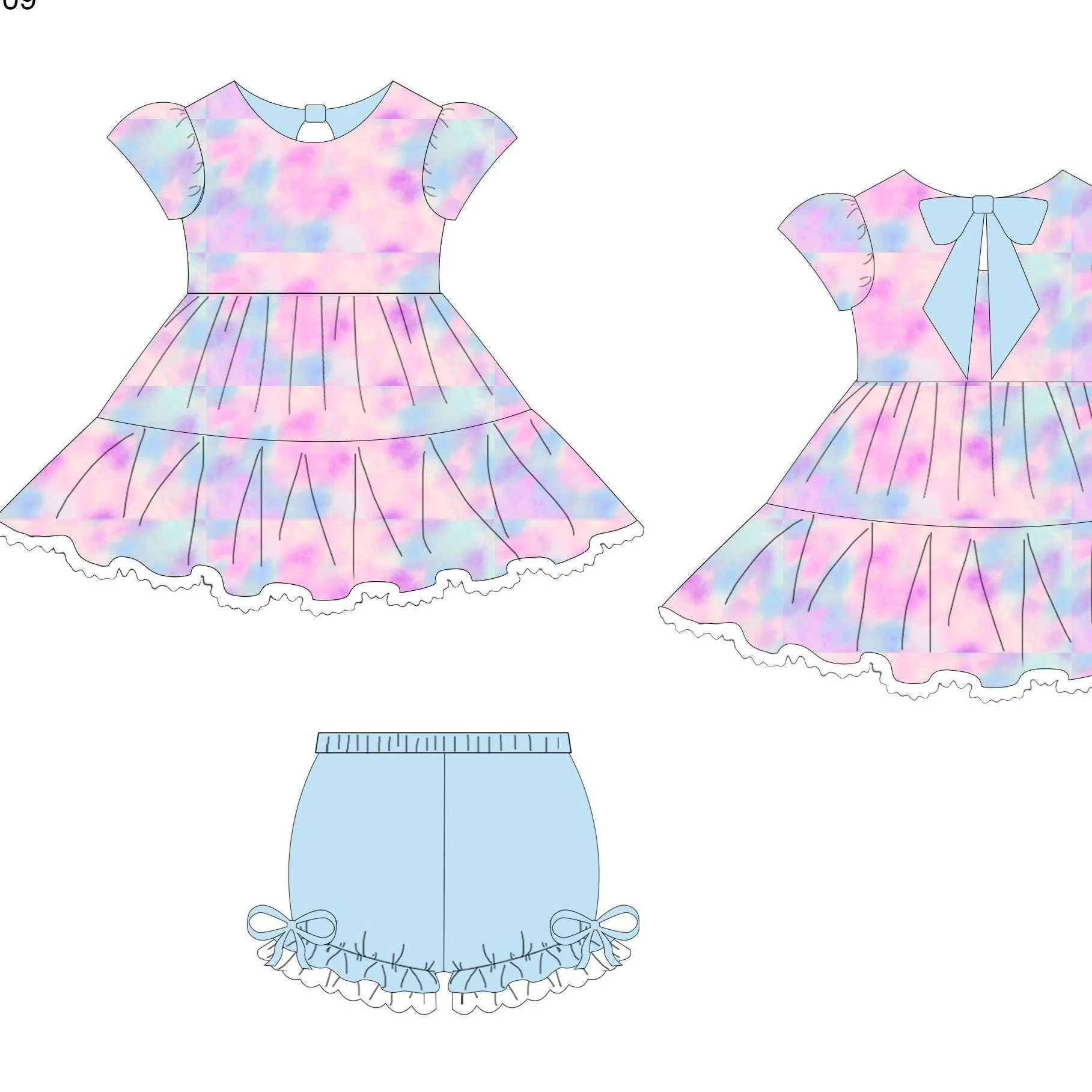 Candy Heart Tie Dye Tunic only (cap or sleeveless)