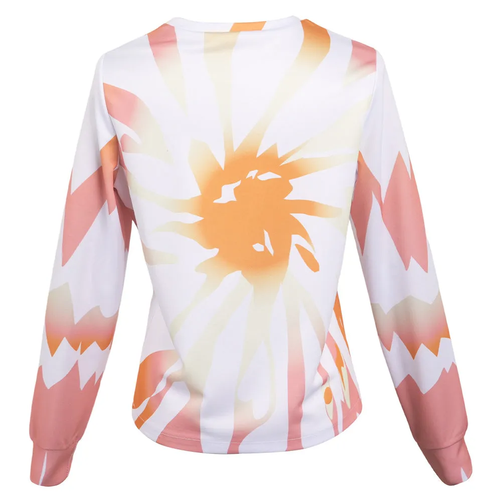 Carol Danvers Printed Long Sleeve Blouse Cosplay Costume Outfits