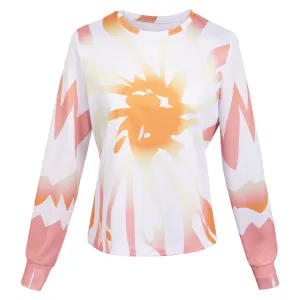 Carol Danvers Printed Long Sleeve Blouse Cosplay Costume Outfits