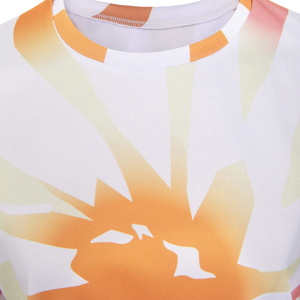 Carol Danvers Printed Long Sleeve Blouse Cosplay Costume Outfits