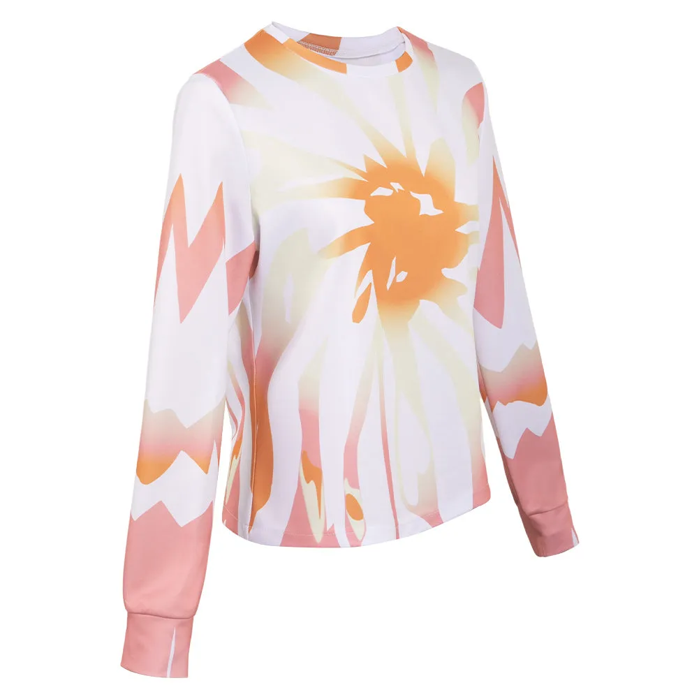 Carol Danvers Printed Long Sleeve Blouse Cosplay Costume Outfits