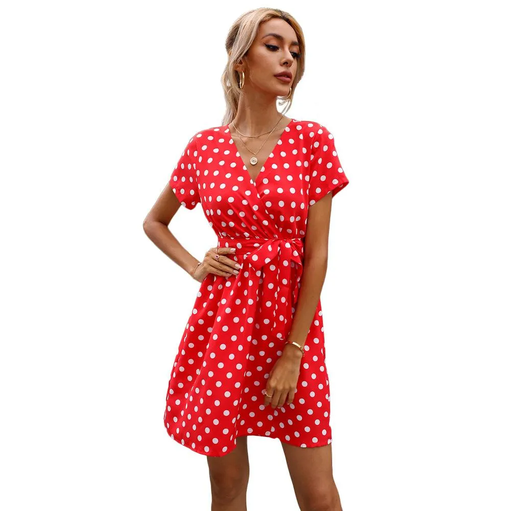 Casual Polk Dot Summer Short Dresses