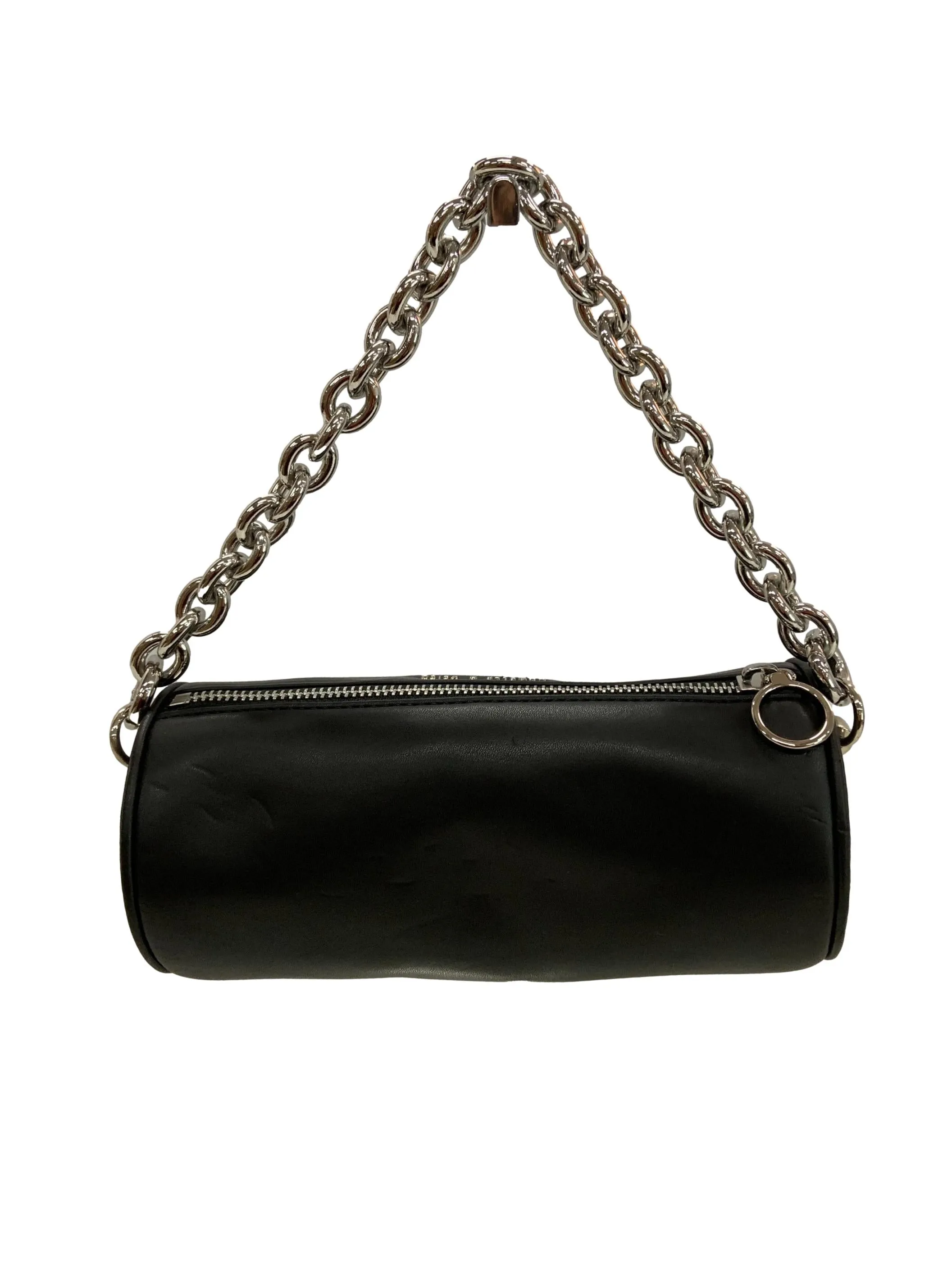 Chain Handle Crossbody Bag In Black