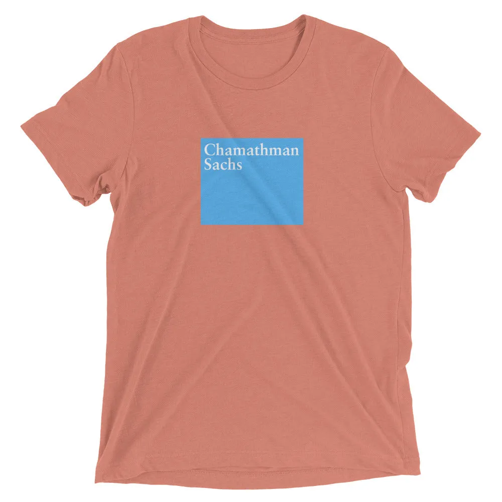 Chamathman Sachs - (Chamath Palihapitiya Goldman Sachs Parody) Short sleeve t-shirt