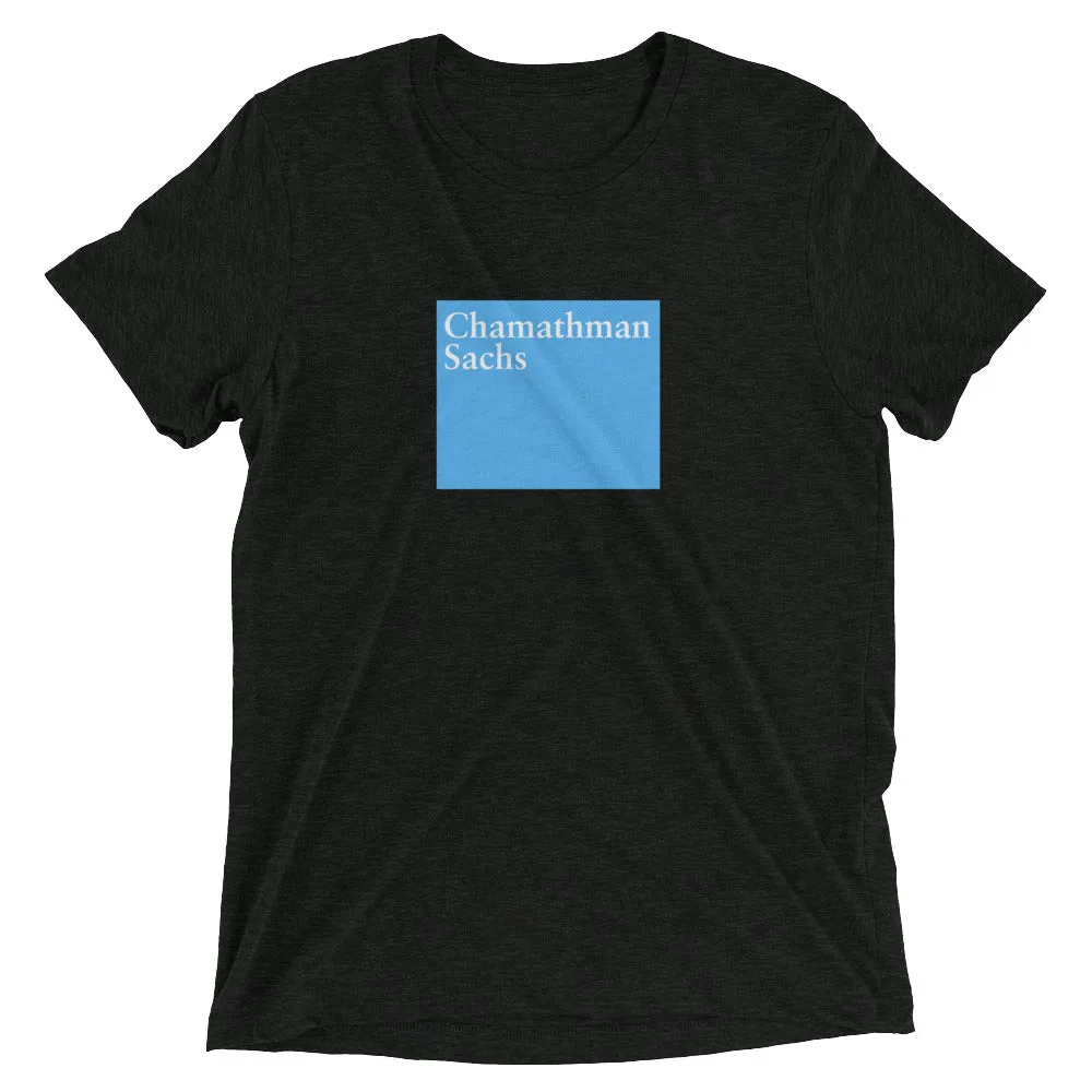 Chamathman Sachs - (Chamath Palihapitiya Goldman Sachs Parody) Short sleeve t-shirt