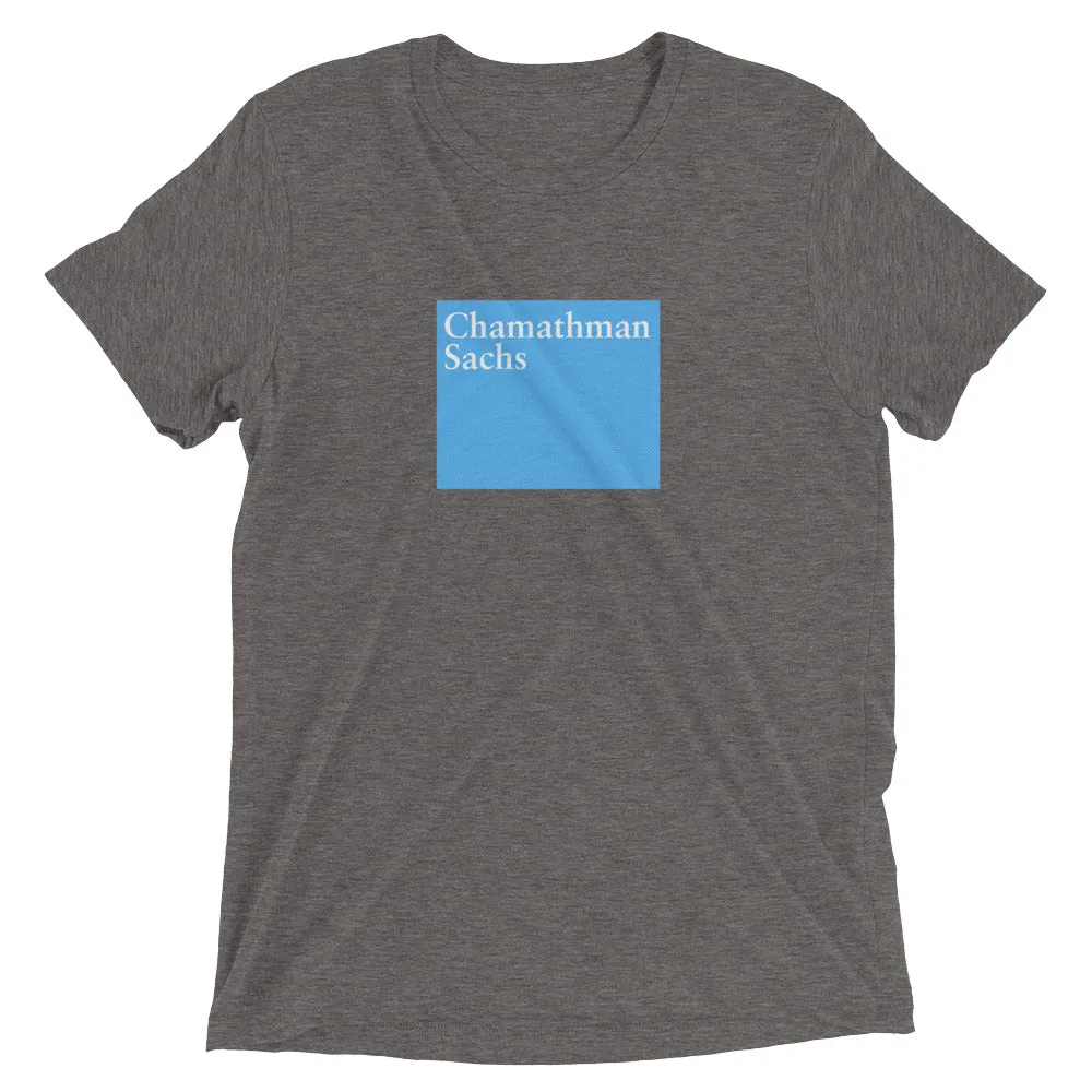 Chamathman Sachs - (Chamath Palihapitiya Goldman Sachs Parody) Short sleeve t-shirt