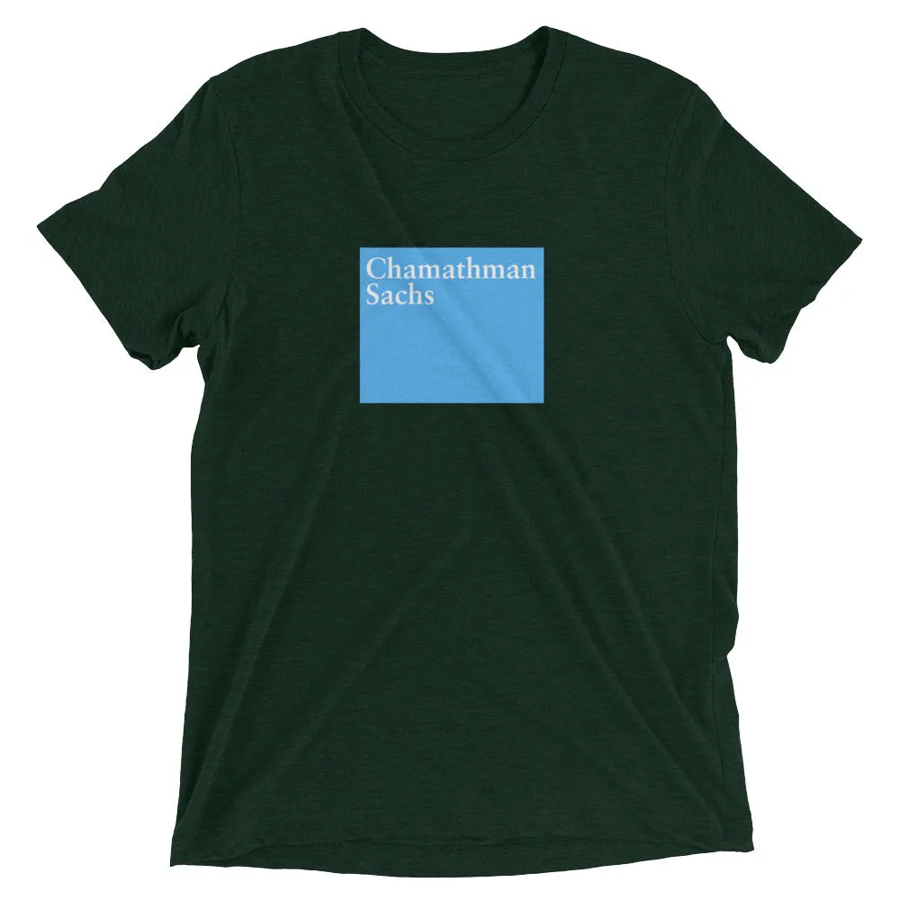 Chamathman Sachs - (Chamath Palihapitiya Goldman Sachs Parody) Short sleeve t-shirt