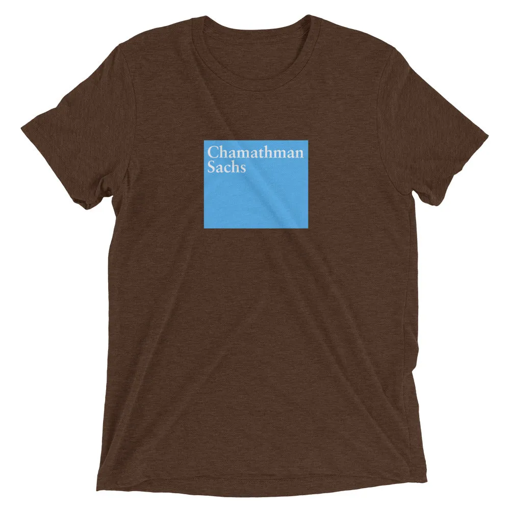 Chamathman Sachs - (Chamath Palihapitiya Goldman Sachs Parody) Short sleeve t-shirt