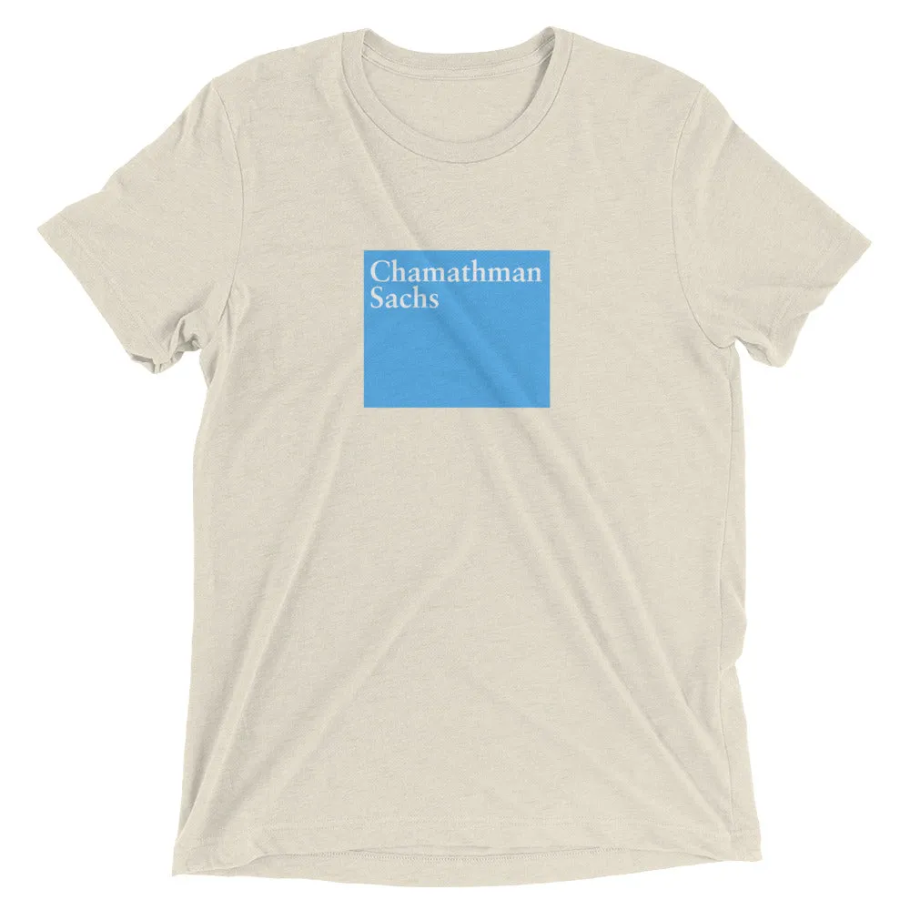 Chamathman Sachs - (Chamath Palihapitiya Goldman Sachs Parody) Short sleeve t-shirt