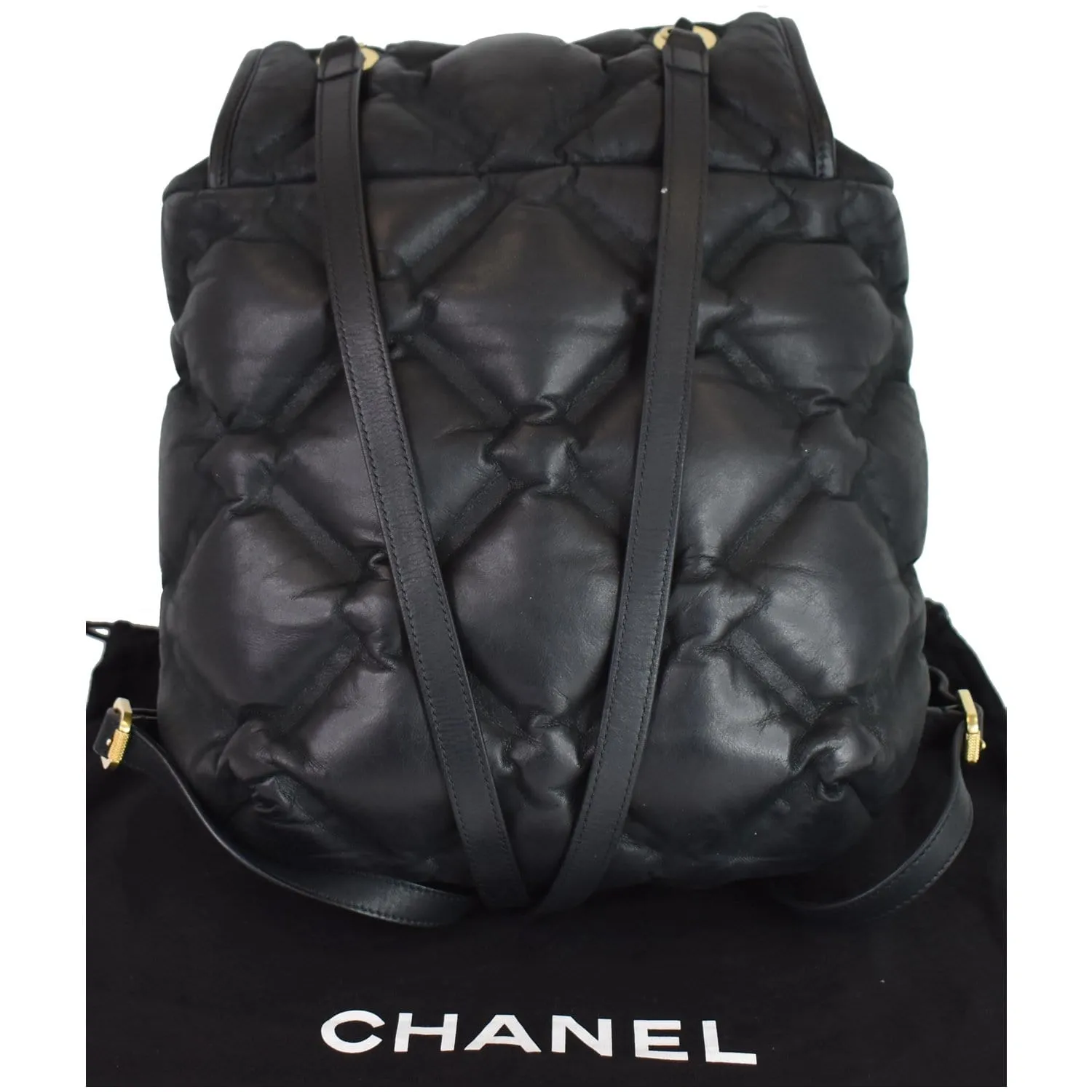 CHANEL Chesterfield Quilted Calfskin Backpack Black