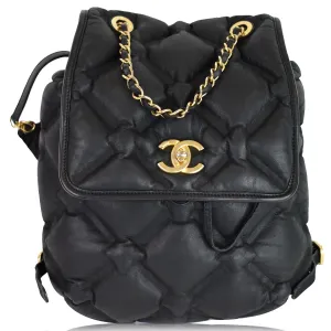 CHANEL Chesterfield Quilted Calfskin Backpack Black