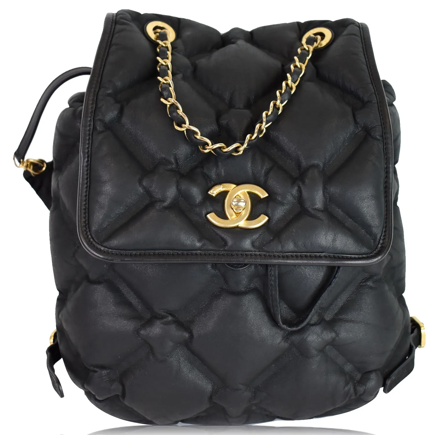 CHANEL Chesterfield Quilted Calfskin Backpack Black
