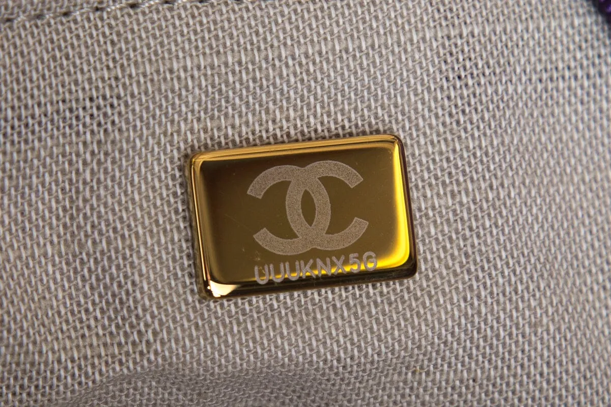 Chanel Small Purple Deauville MM Tote