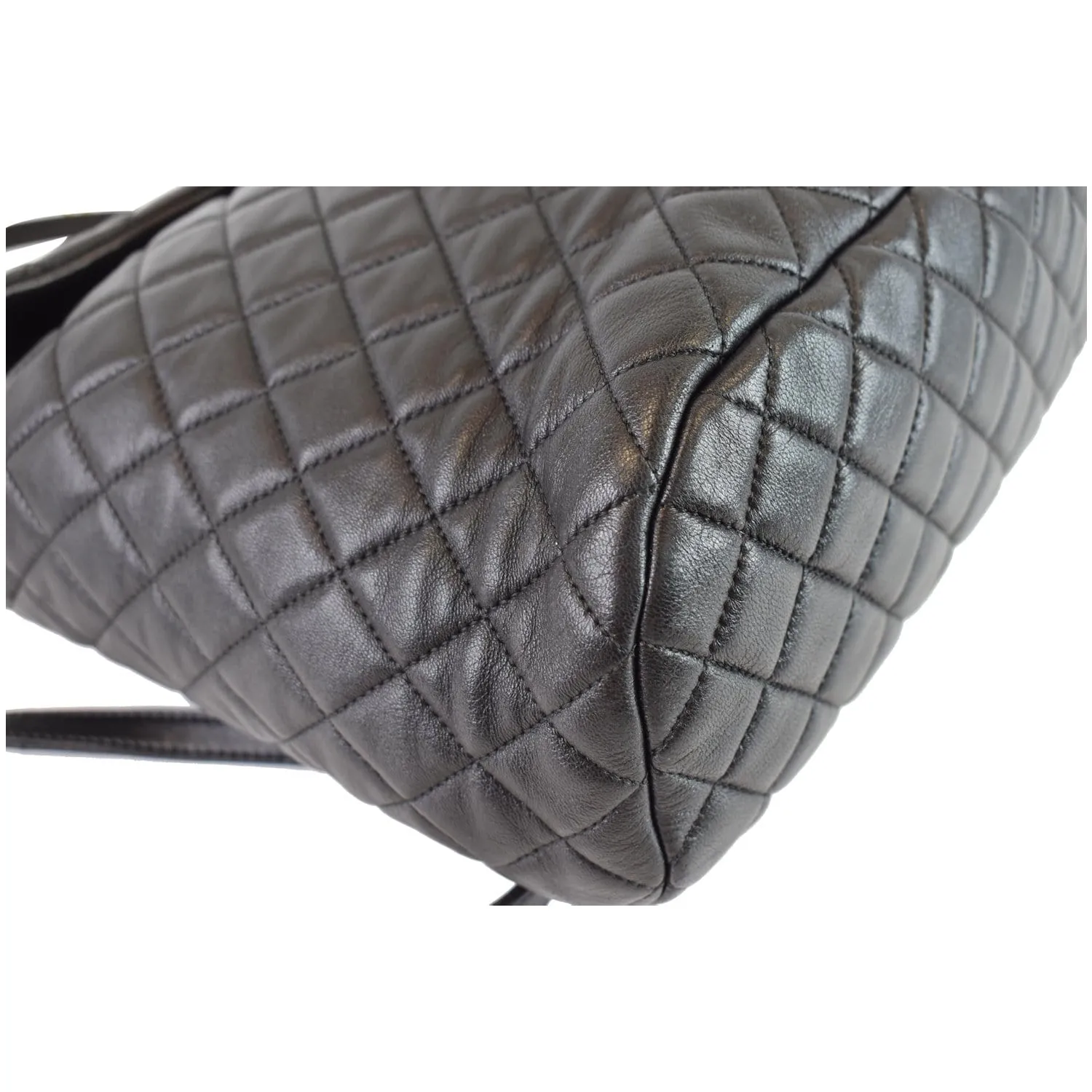 CHANEL Small Urban Spirit Quilted Lambskin Backpack Bag Black