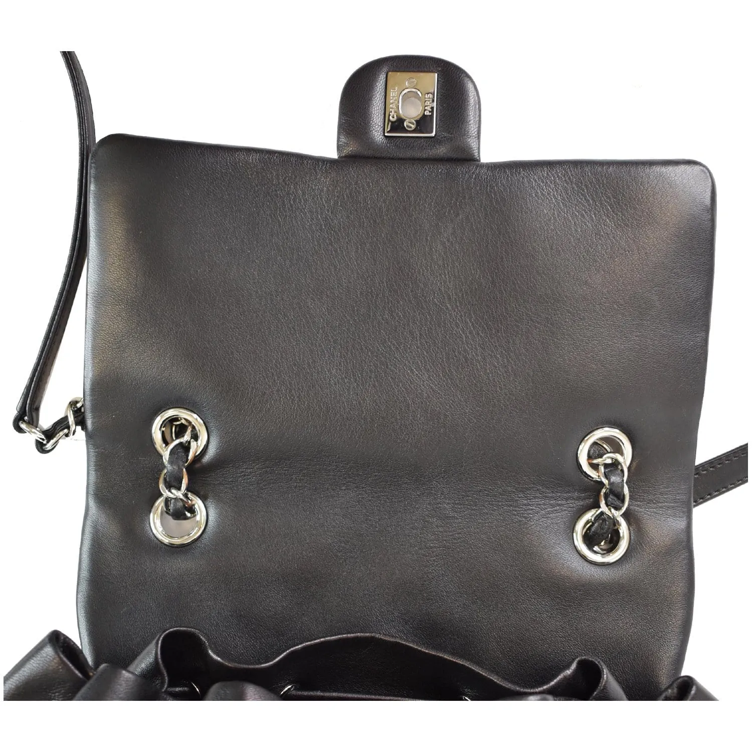 CHANEL Small Urban Spirit Quilted Lambskin Backpack Bag Black