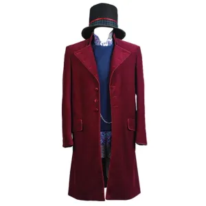 Charlie and the Chocolate Factory Willy Wonka Outfit Cosplay Costume Halloween Carnival Suit