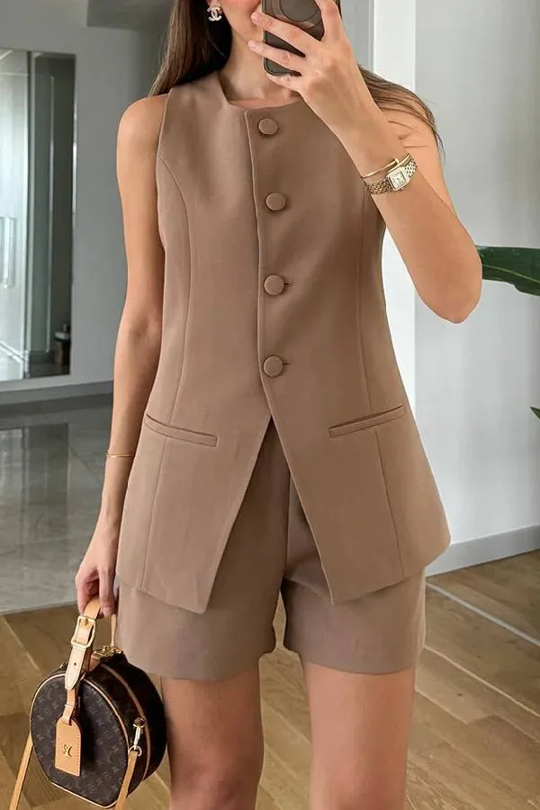 Chic office wear and everyday two-piece set