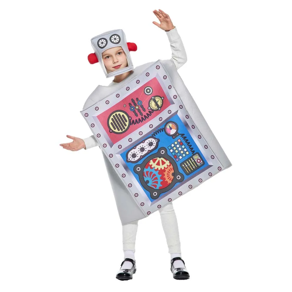 Childrenswear Kids Children Halloween Performance Costume Robot Cosplay Costume Set