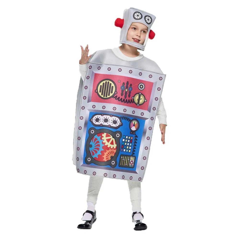Childrenswear Kids Children Halloween Performance Costume Robot Cosplay Costume Set