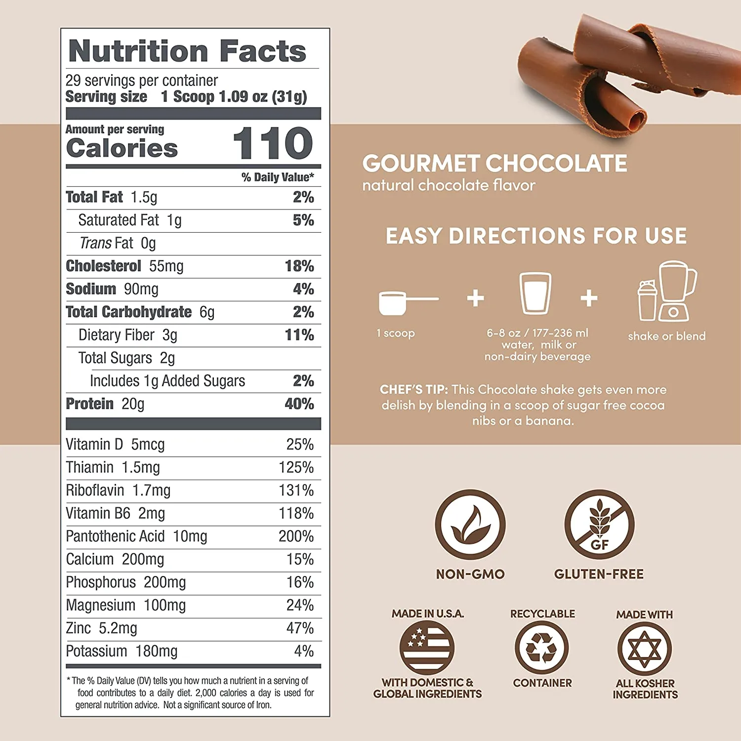 Chocolate Designer Whey 12 oz : 100% Whey Protein Powder | Designer Protein®
