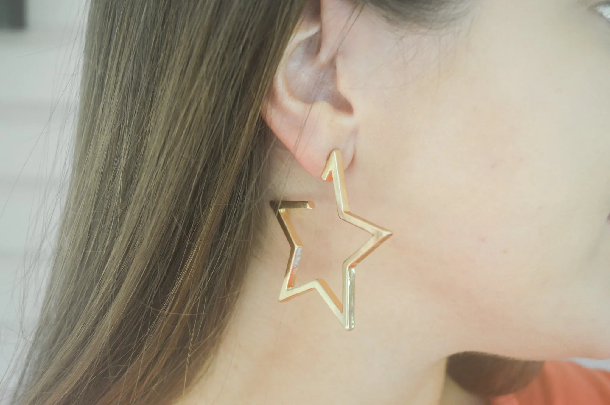 Chunky Star Hoops