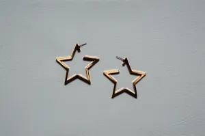 Chunky Star Hoops