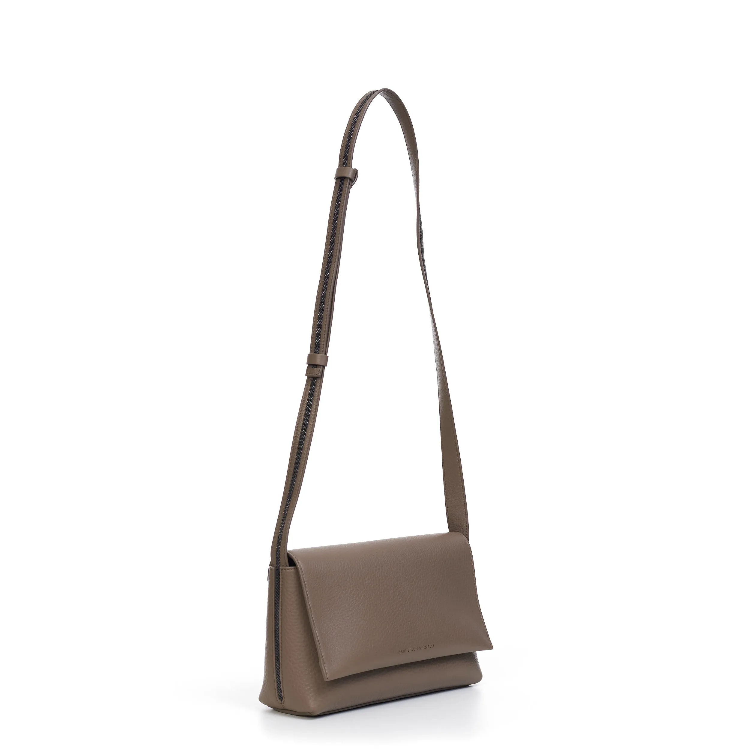 City Satchel Bag With Monili Beading In Leather