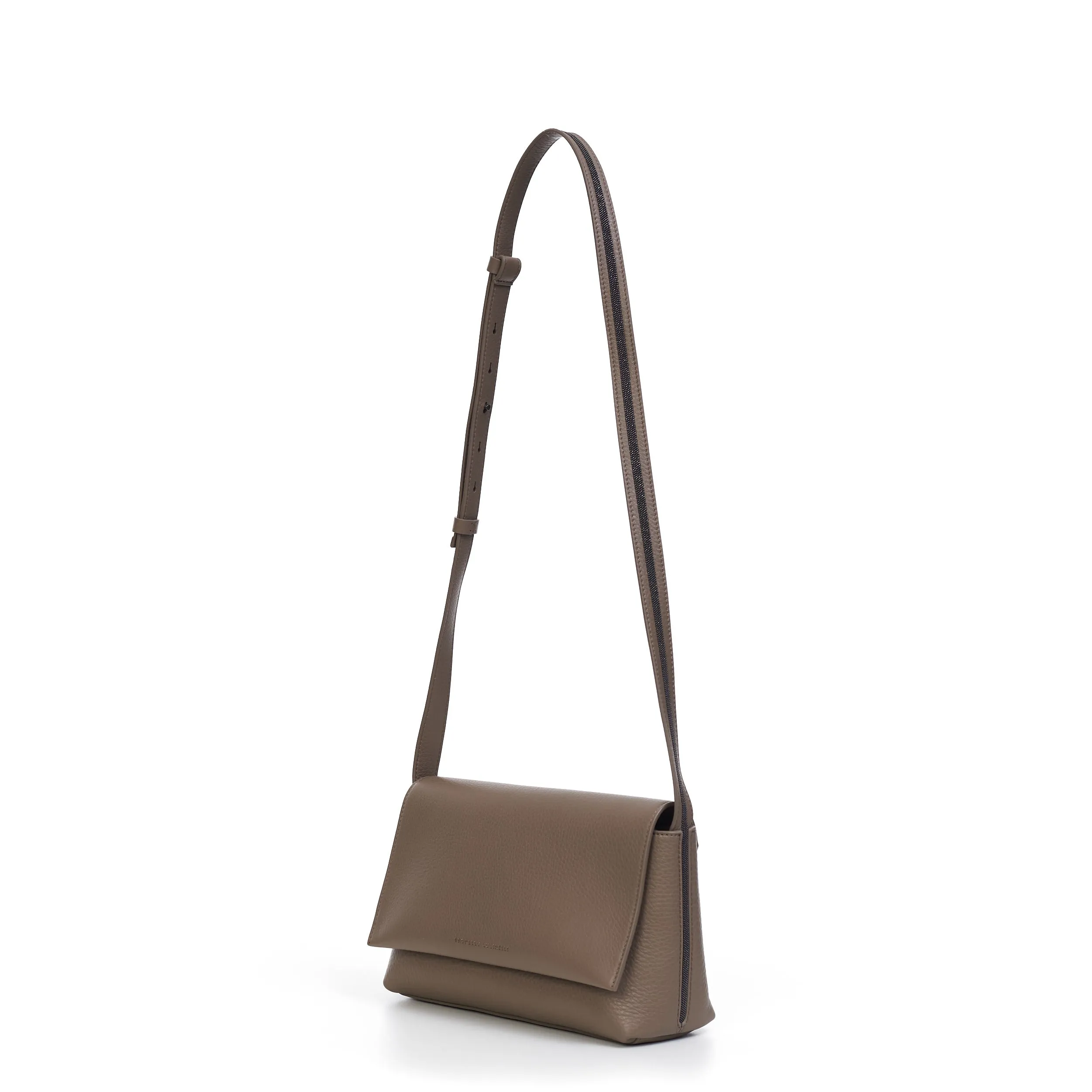 City Satchel Bag With Monili Beading In Leather