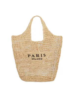 Classic Paris Raffia Bag