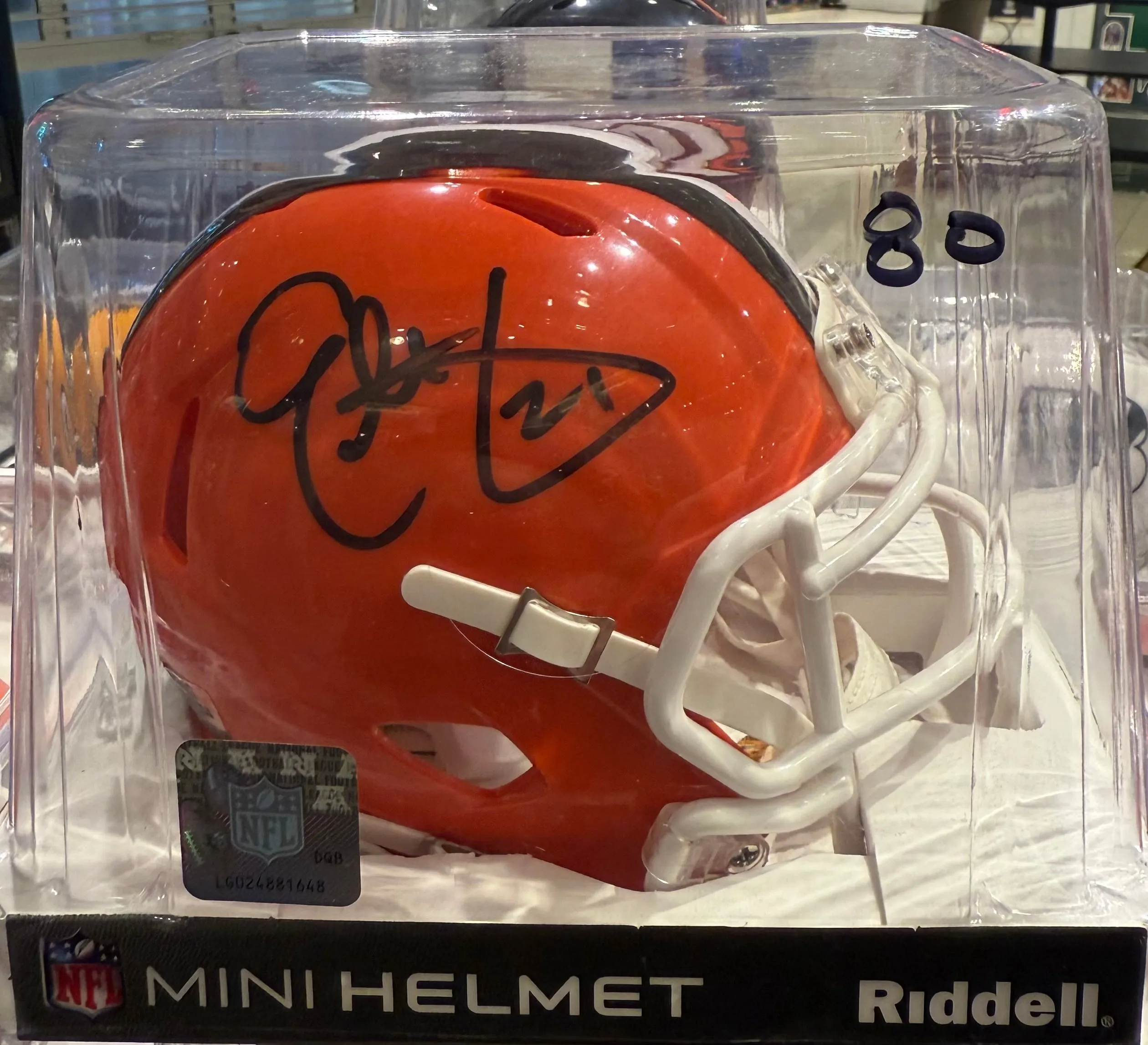Cleveland Browns Eric Metcalf Hand Signed Autographed Mini Helmet Five Star COA