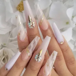 Coffin luxury marble white queen