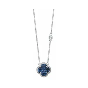 Collier Garel Nénuphar - Or Blanc, Diamants (45CD14SG)