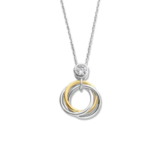 Collier Naiomy - Argent bicolore et zircons (N2Y58)