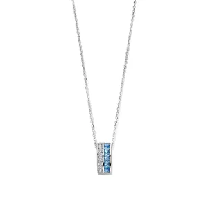 Collier Naiomy - Argent et zircons bleu (N3V52)
