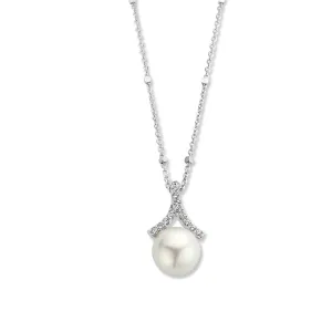 Collier Naiomy - Argent, perles (N2M52)