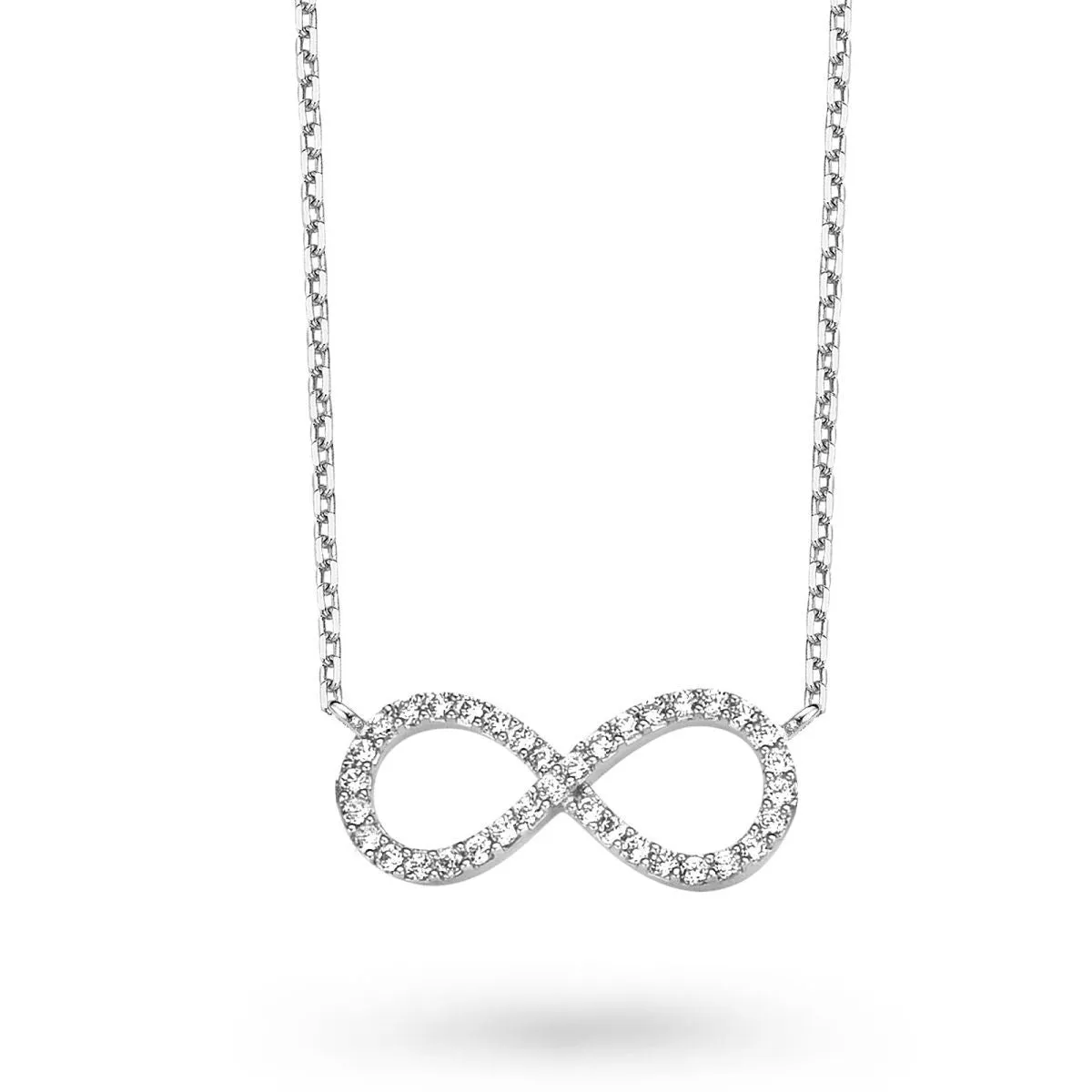 Collier Naiomy Infini - Argent et zircons (N4C10)