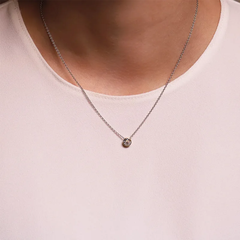 Collier TI SENTO - Argent Bicolore, zircons (3845ZY)