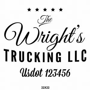 Company Name Truck Decal, 2 Pack